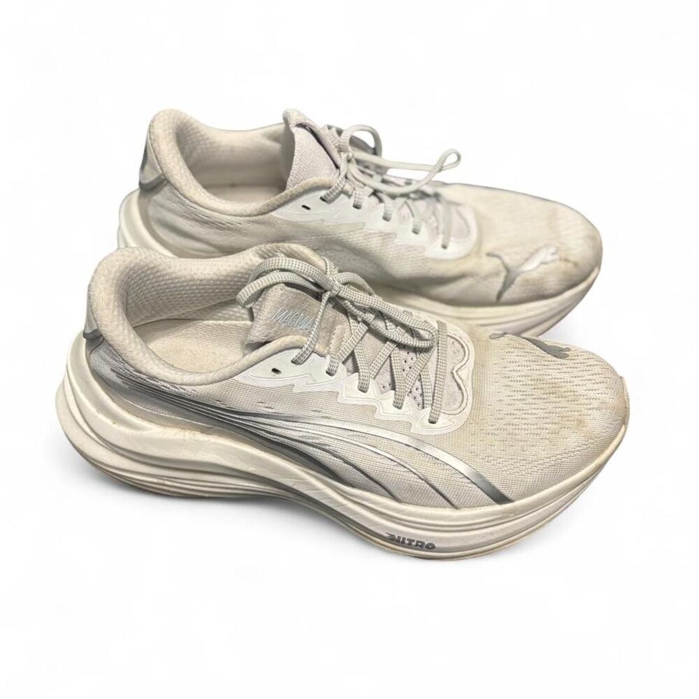 Puma Men's White and Grey Trainers